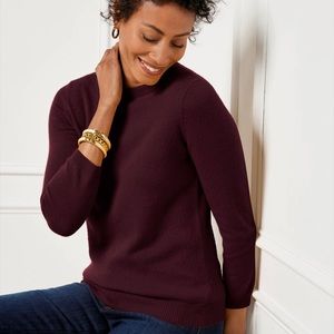 Purple Talbots 100% Cashmere Audrey Crew Neck Sweater - Size XS